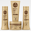 Kit Haskell Mandioca - Shampoo, Condicionador, Máscara e Leave-in para Crescimento, Hidratação e Força dos Cabelos